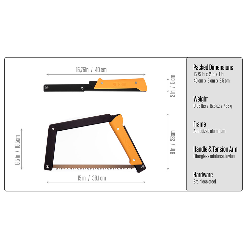 Технически характеристики на сгъваем трион Agawa Canyon Boreal 15 yellow black 