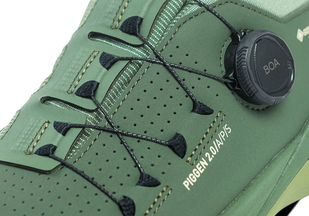 Дамски зелени ниски туристически обувки ALFA Piggen 2.0 APS GTX W - Thyme Green - BOA system