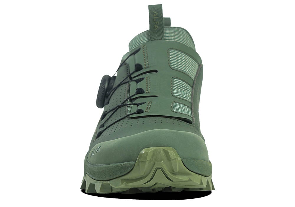 Дамски зелени ниски туристически обувки ALFA Piggen 2.0 APS GTX W - Thyme Green - front