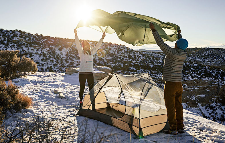Разпъване на ултралека палатка