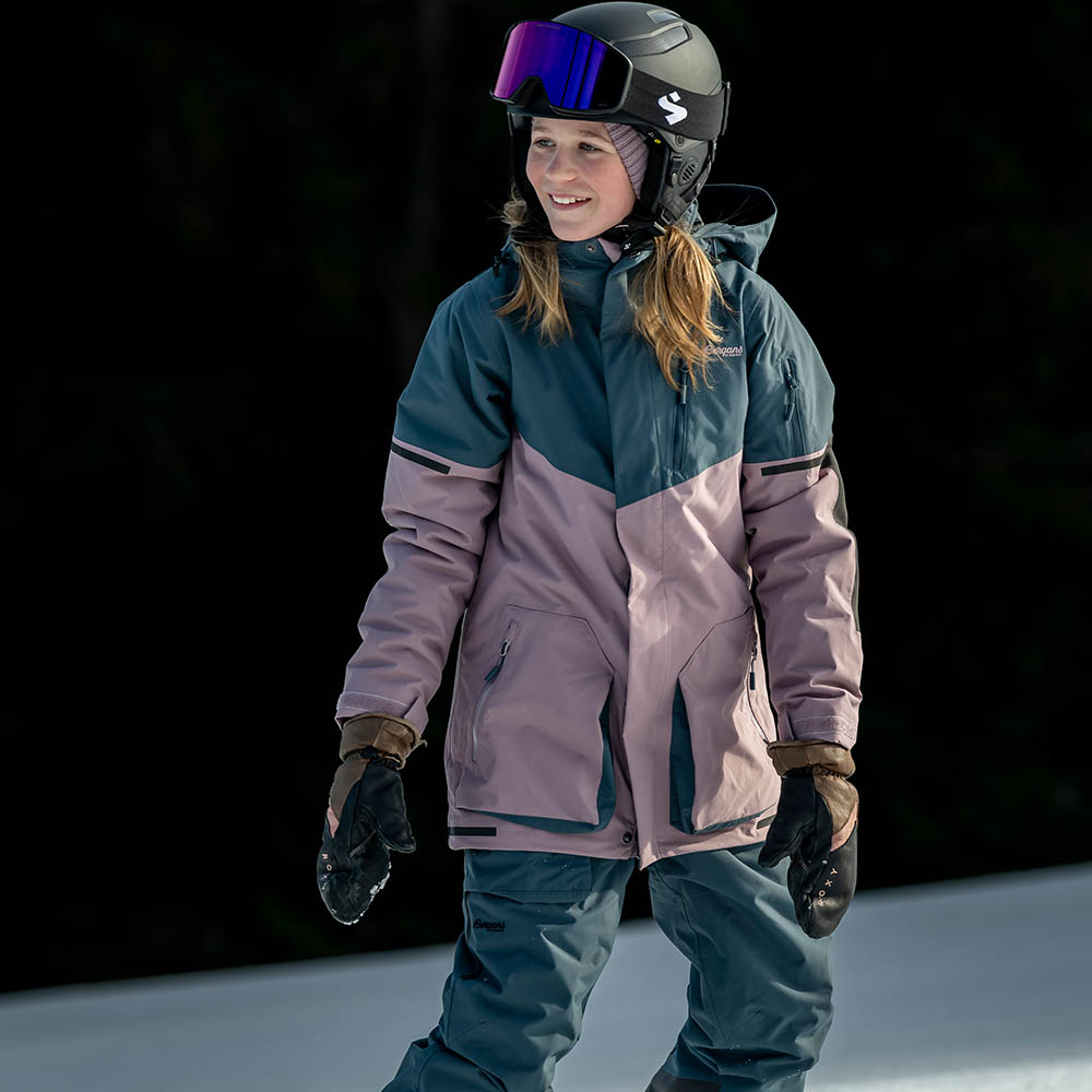 Детско ски яке с изолация Bergans Knyken Insulated Youth Jacket Lilac Chalk / Orion Blue