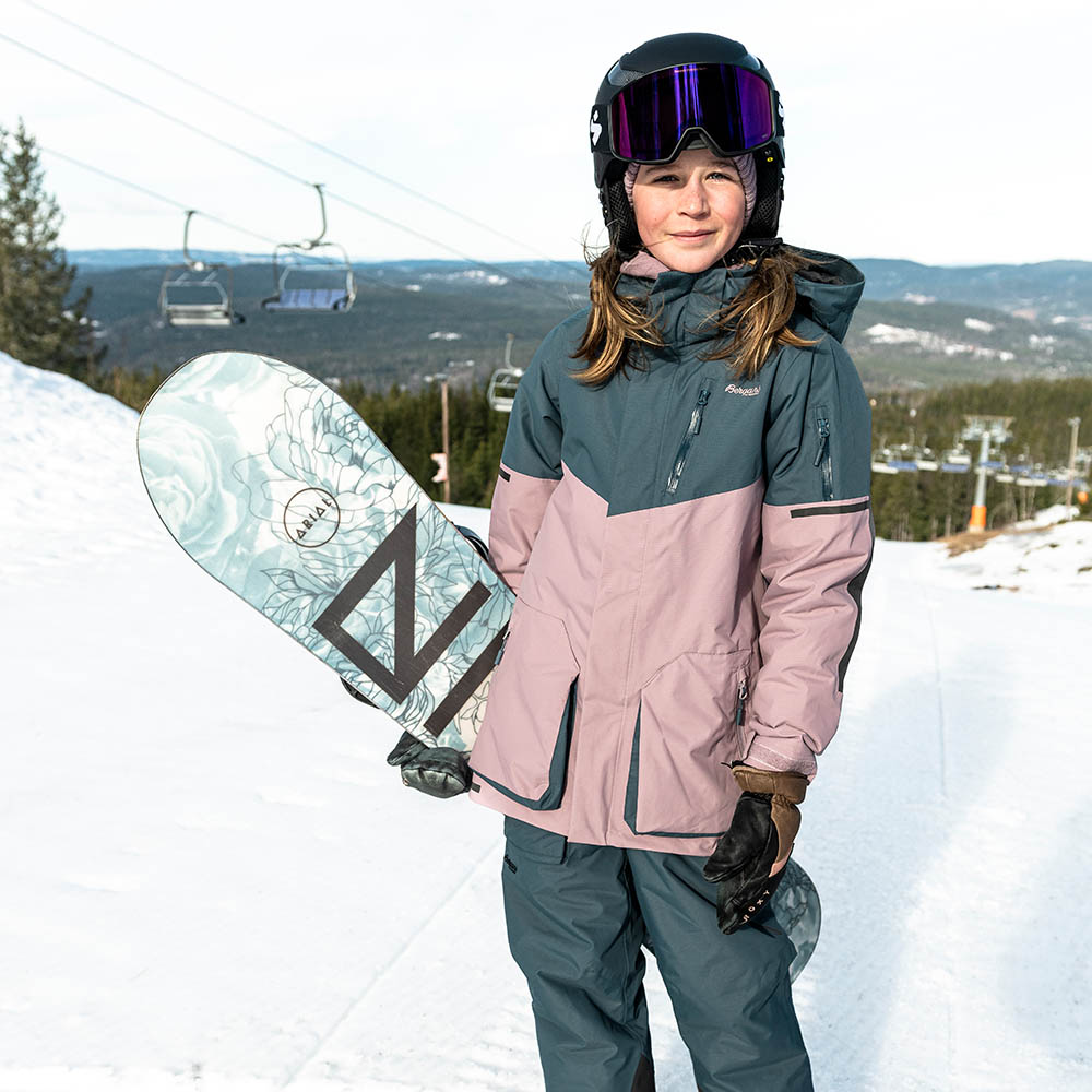 Детско ски яке с изолация Bergans Knyken Insulated Youth Jacket Lilac Chalk / Orion Blue