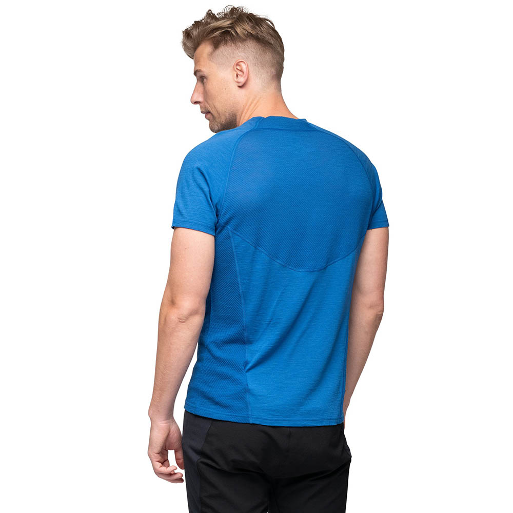 Мъжка тениска от мерино вълна Bergans Inner:Light Tee Dusty Space Blue - ултралек базов слой термобельо