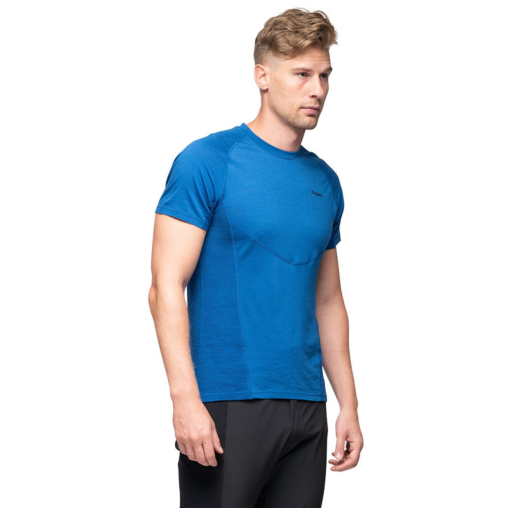 Мъжка тениска от мерино вълна Bergans Inner:Light Tee Dusty Space Blue - ултралек базов слой термобельо