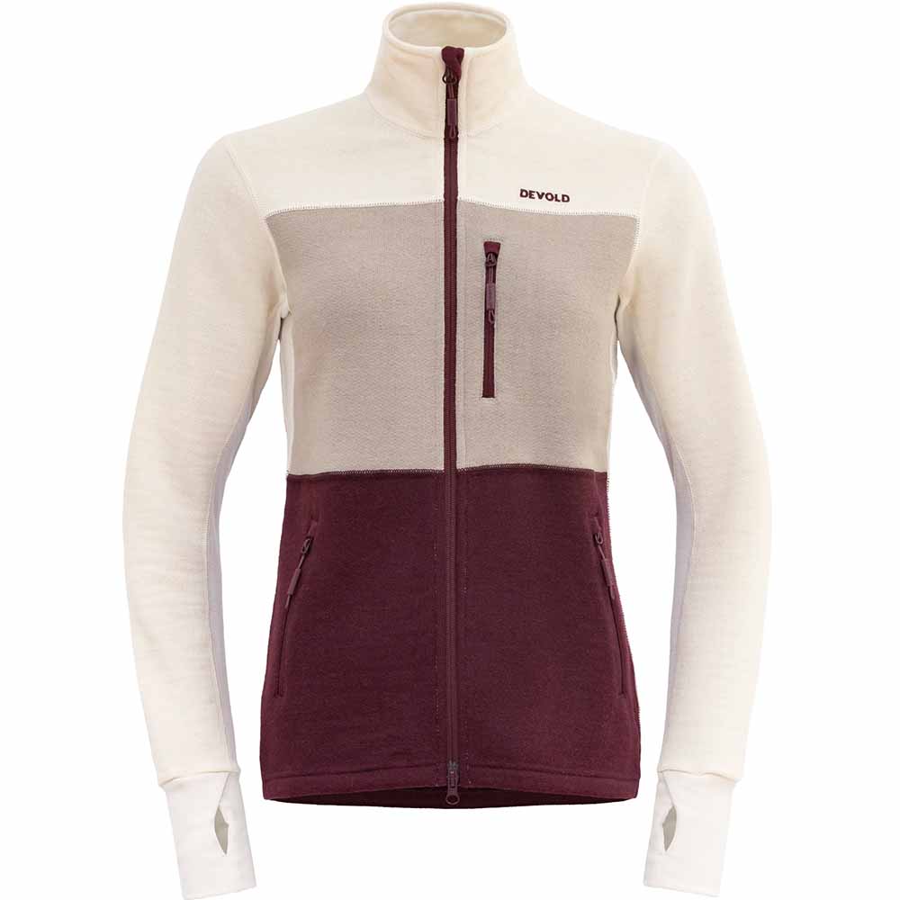 Дамско вълнено яке Devold Thermo Wool Woman Jacket Port / Raw White 