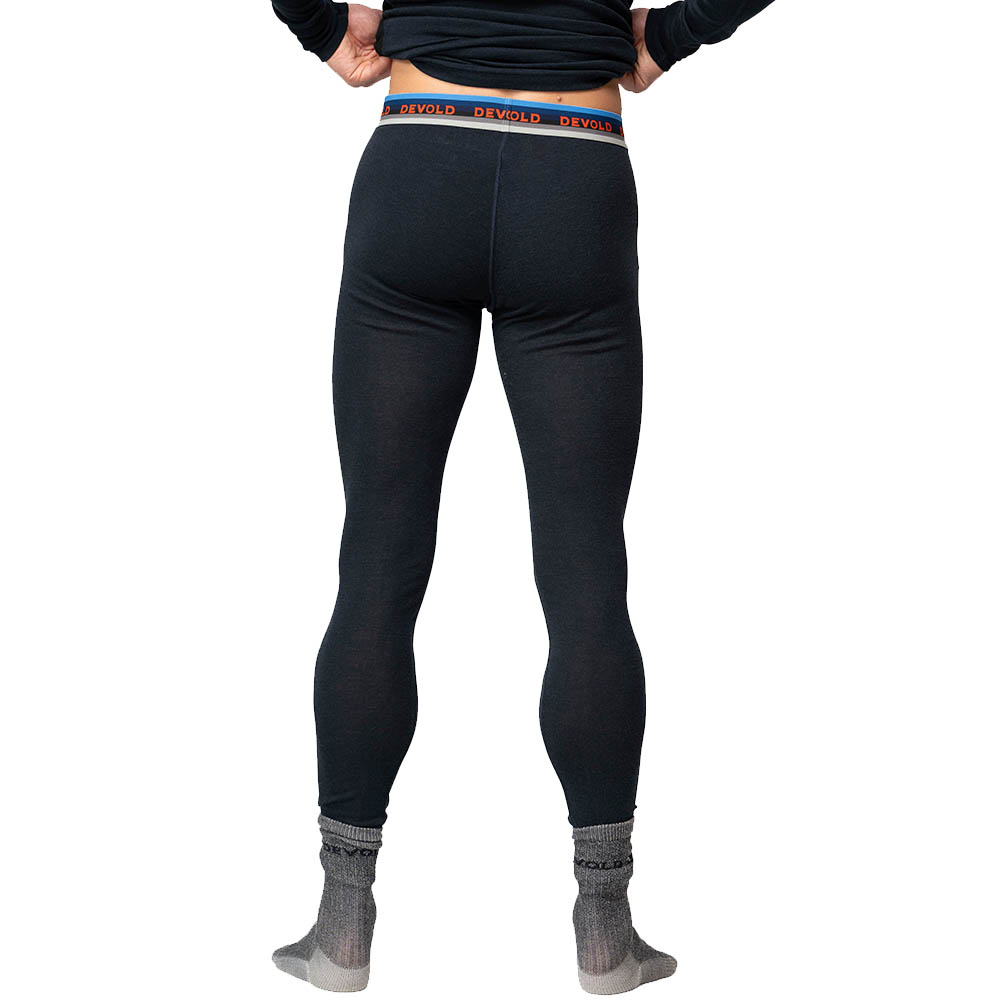 Мъжки топъл термо клин от мерино вълна Devold Lauparen Merino 190 Longs Man - Ink - гръб