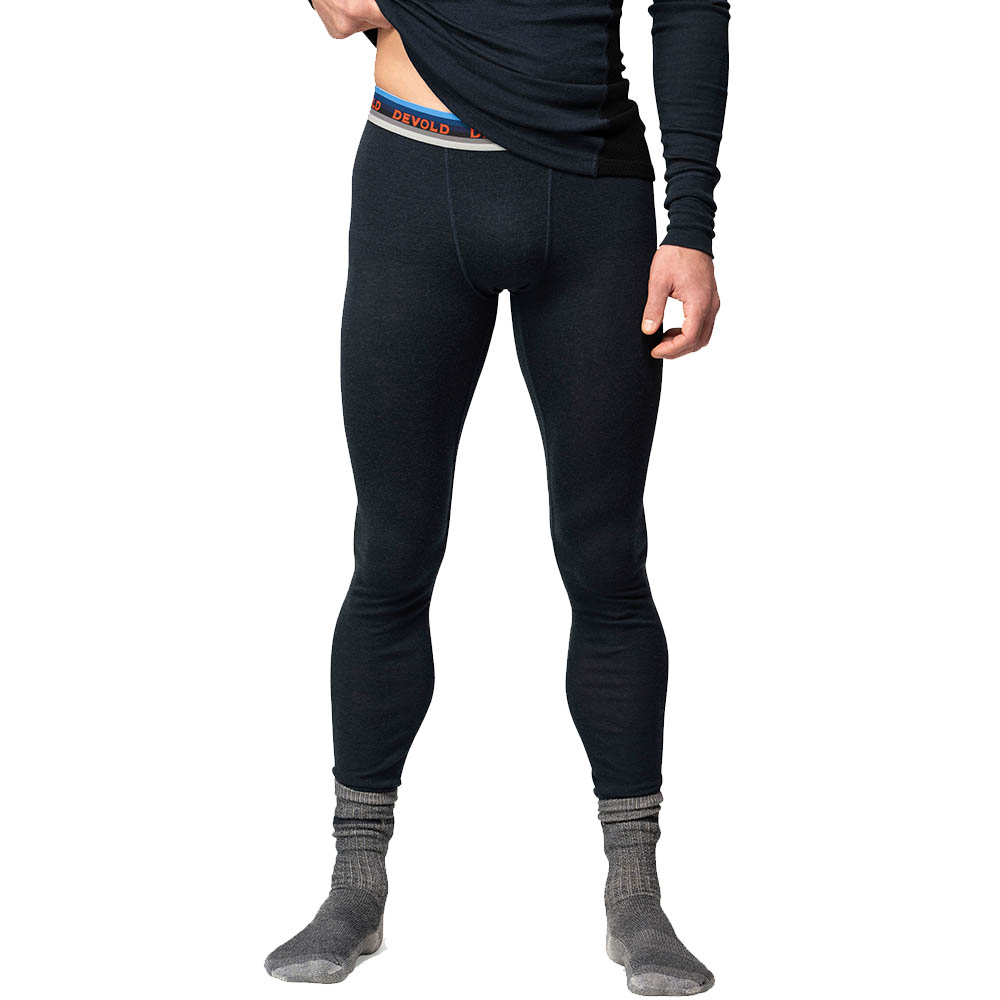 Мъжки топъл термо клин от мерино вълна Devold Lauparen Merino 190 Longs Man - Ink - лице