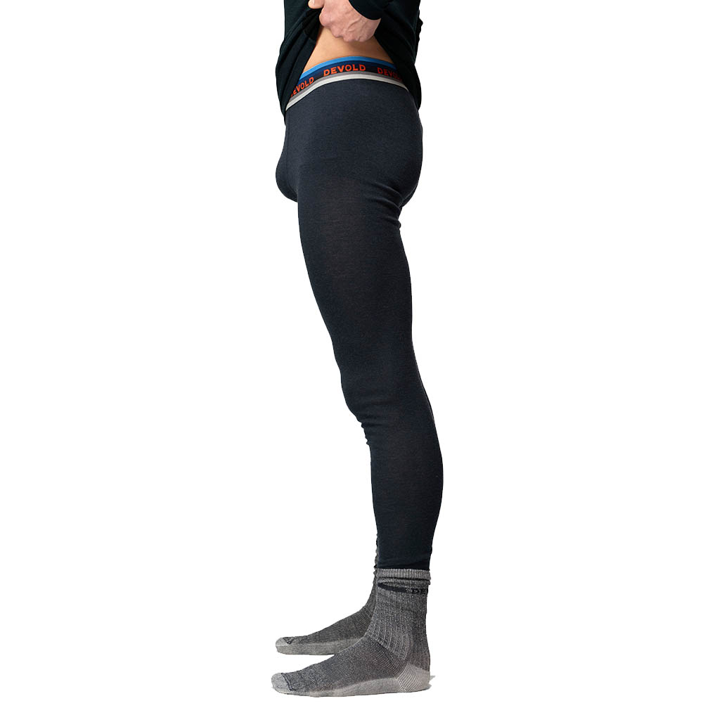 Мъжки топъл термо клин от мерино вълна Devold Lauparen Merino 190 Longs Man - Ink - отстрани