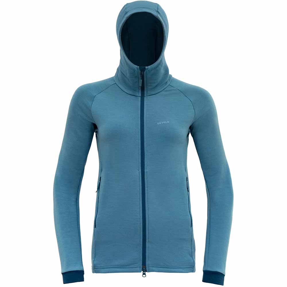 Дамско яке от мерино вълна с качулка Devold Nibba Merino Jacket Hood Moon