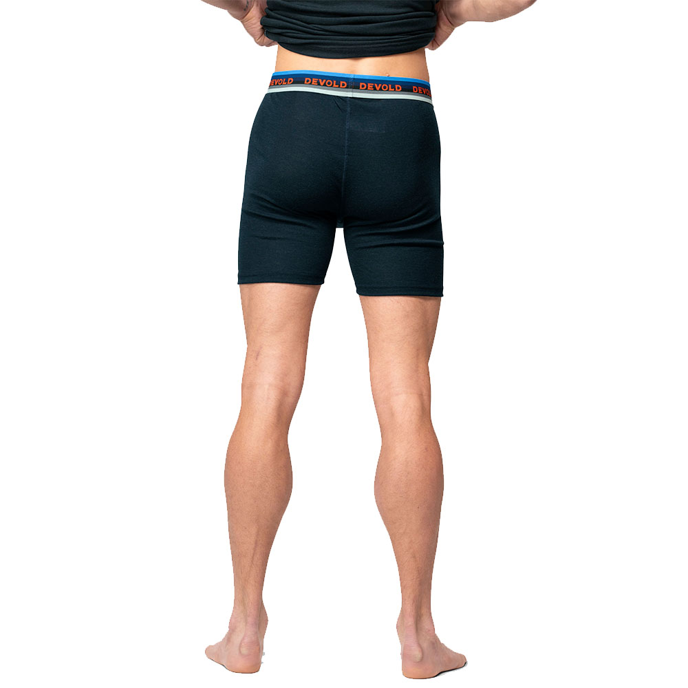 Mъжкo термобельо - термо боксерки Devold Lauparen Merino 190 Boxer Man - Ink - отзад
