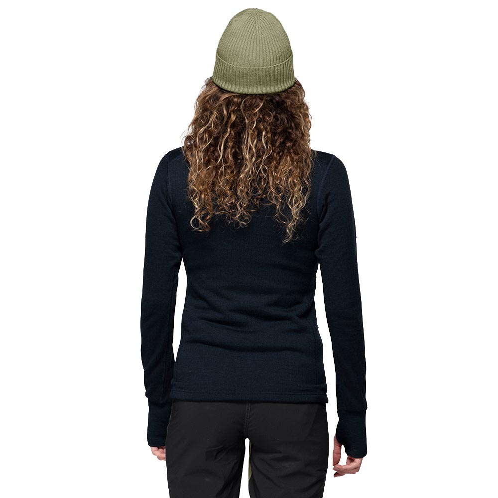 Дамско вълненo яке Devold Egga Grid Merino Jacket Woman Ink Offwhite I CampingRocks