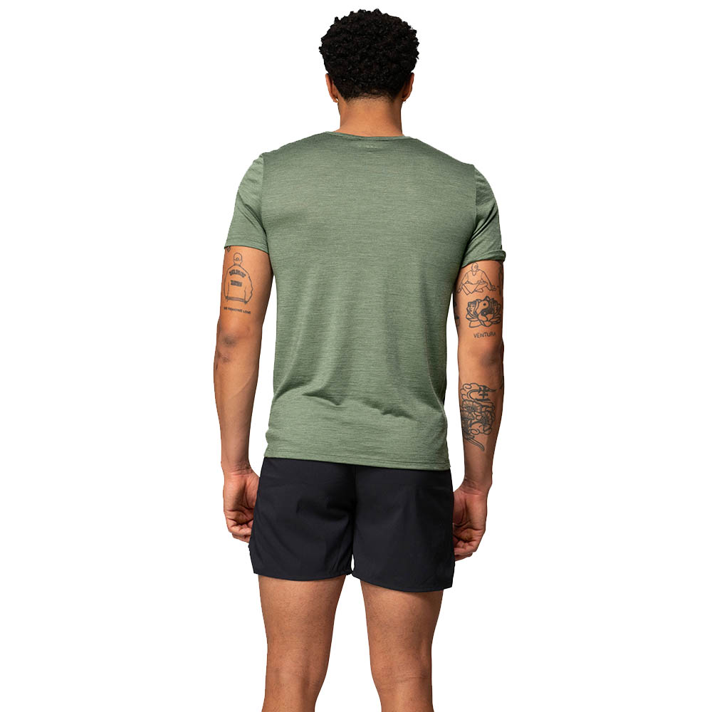 Мъжка тениска от мерино вълнa Devold Active Outline Tee Man Forest
