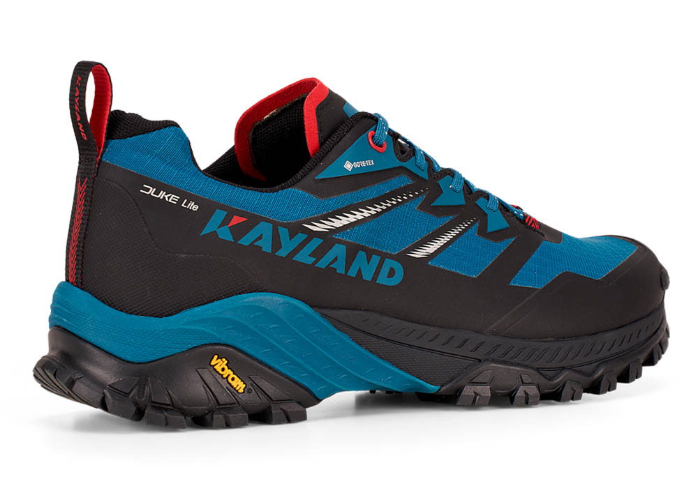 Men's low cut hiking shoes Kayland Duke Lite GTX Black Dark Teal - light and stable