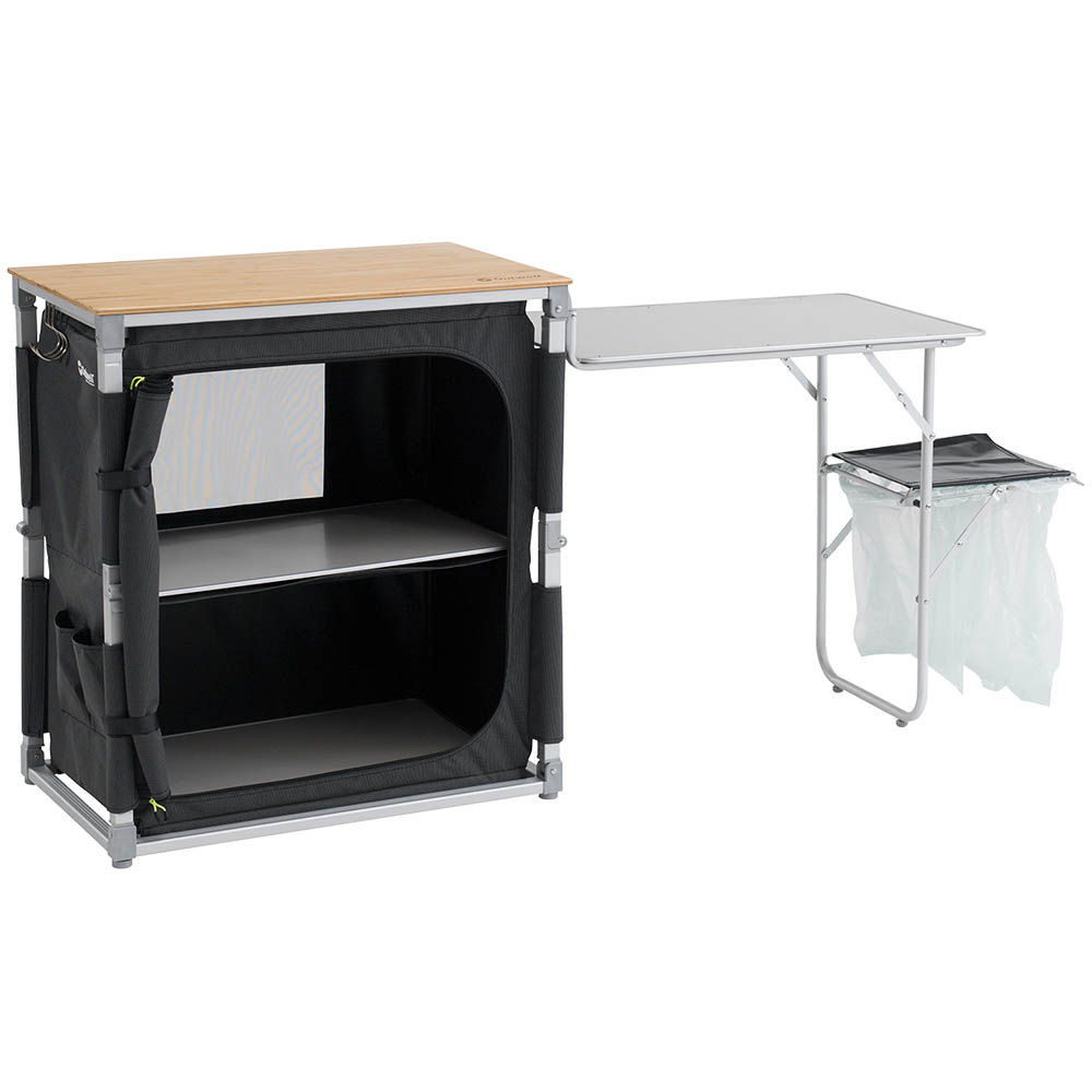 Сгъваем къмпинг шкаф Outwell Padres Storage Unit w. Side Table - най-добрата мобилна кухня!