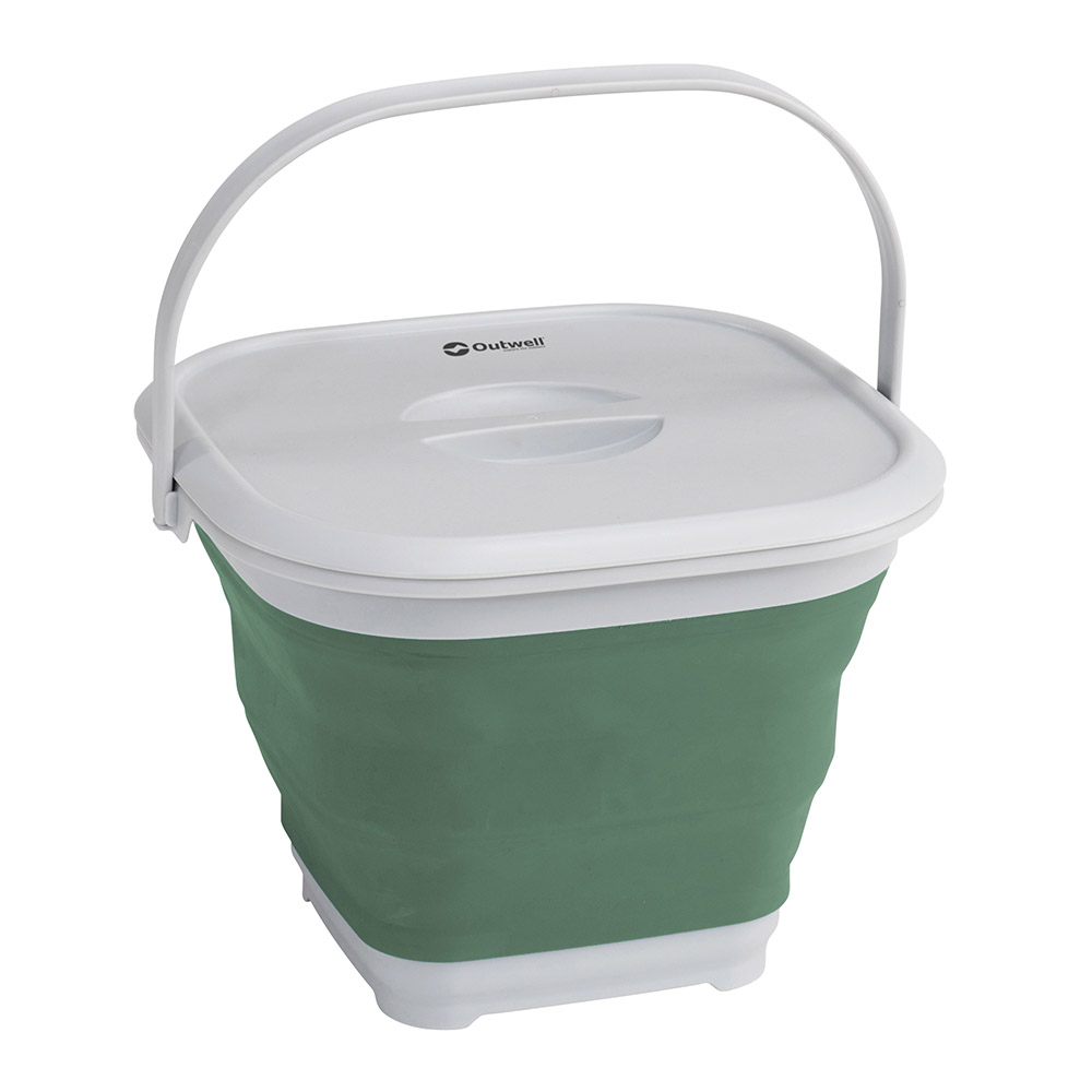 Сгъваема кофа с капак Outwell Collaps Bucket Square w/lid Shadow Green