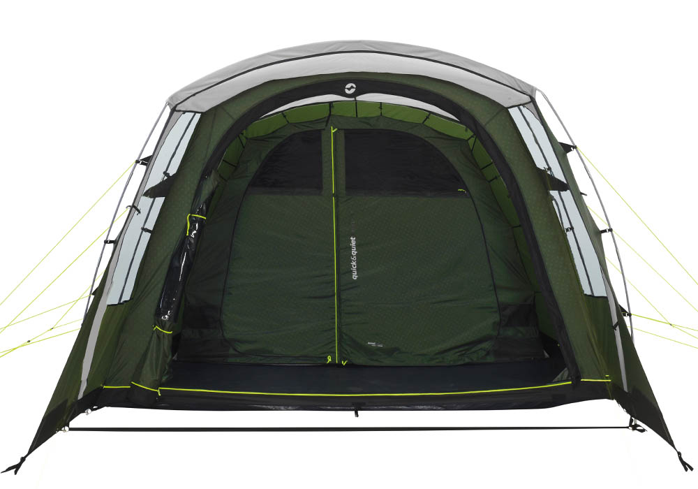 Фронтален изглед отворена петместна палатка Outwell Ashwood 5