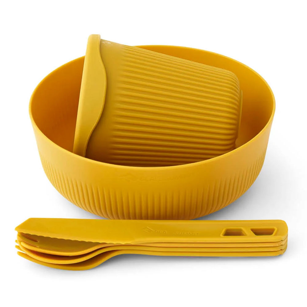 Комплект прибори за хранене за един човек Sea to Summit Passage Dinnerware Set 1P-Arrowwood Yellow