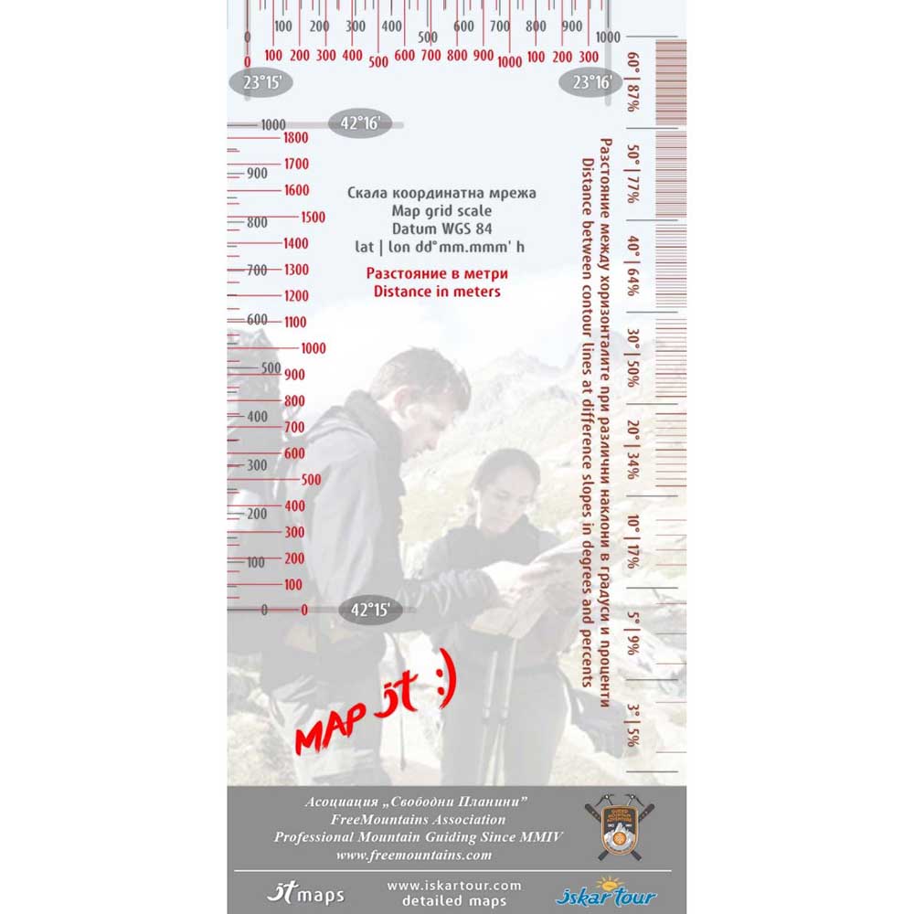 Туристическа карта Северен Пирин