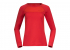 Дамска термо блуза от мерино вълна Bergans Cecilie Wool Long Sleeve Red Leaf / Energy Red 2023