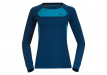 Дамска термо блуза от мерино вълна Bergans Cecilie Wool Long Sleeve Deep Sea Blue 2023