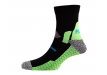 Спортни компресиращи чорапи PAC 6.2 Running Reflective Pro Mid Compression Black / Neon