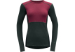 Дамска термо блуза от мерино вълна Devold Lauparen Merino 190 Shirt Woman Beetroot / Woods