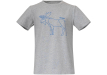 Детска тениска Bergans Graphic Youth Tee Grey Melange / Strong Blue