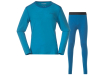 Комплект детска термо блуза и клин от мерино вълна Bergans Allround Merino Baselayer Set Kids / Junior Aqua Lagoon / Dark Aqua Lagoon