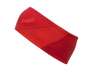 Лента за глава от мерино вълна Bergans Cecilie V2 Light Wool Headband Red Leaf / Energy Red 2023