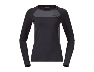 Дамска термо блуза от мерино вълна Bergans Cecilie Wool Long Sleeve Black 2023