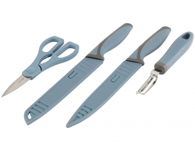 Комплект ножове с белачка и ножица Outwell Chena Knife Set w/Peeler & Scissors