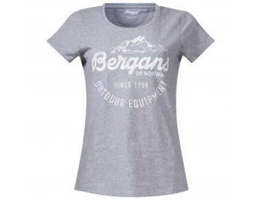 Дамска тениска Bergans Classic W Tee Grey Melange