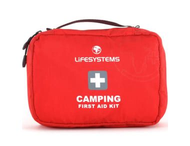 Аптечка за първа помощ Lifesystems Camping First aid kit - над 40 артикула за спешна помощ по време на пътуване, къмпинг и палаткуване. 