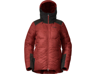 Дамско пухено яке Bergans Magma Warm Down Jacket w/Hood Women Chianti Red / Black 2023