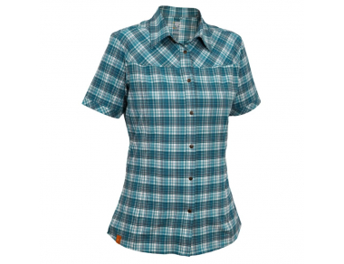 Дамска туристическа риза с къс ръкав Warmpeace Burry Lady Blue 2023
