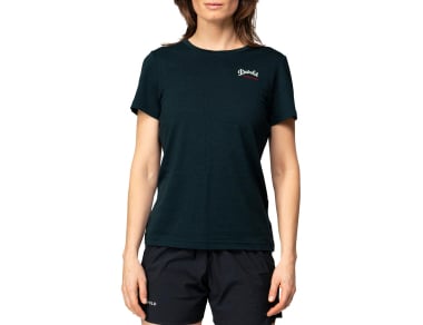 Дамска тениска от мерино вълнa Devold Classic Script Tee Woman Ink 2025