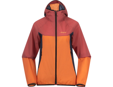 Дамска ветровка Bergans Vaagaa Windbreaker jacket faded orange/ dusty rust - ултралека ветровка за планинско бягане, колоездене и катерене, както и за преходи в планината. 