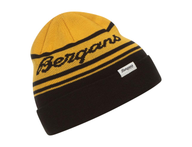 Детска зимна шапка Bergans Find My Kids Beanie Black / Light Golden Yellow 2024