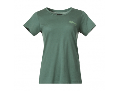 Дамска тениска от мерино вълнa Bergans Graphic Wool W Dark Jade Green 2023