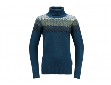 Дамски вълнен пуловер Devold Syvde Woman Sweater High Neck Flood 2023