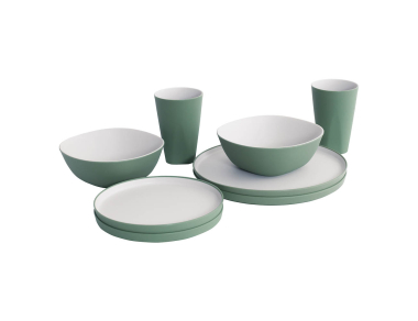 Комплект съдове за хранене за двама души Outwell Gala 2 Person Dinner Set Shadow Green