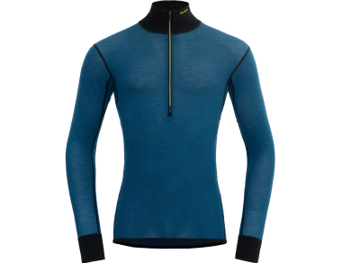 Мъжка термо блуза от мерино вълна с висока яка Devold Wool Mesh 190 Zip Neck Man Flood / Caviar 2026