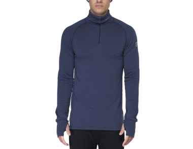 Мъжка термо блуза от мерино вълна с висока яка Devold Expedition Merino 235 Zip Neck Man Night