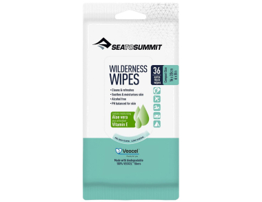 Мокри кърпички Sea to Summit Wilderness Wipes Compact 36 бр. - продуктова снимка на пакет с влажни кърпички