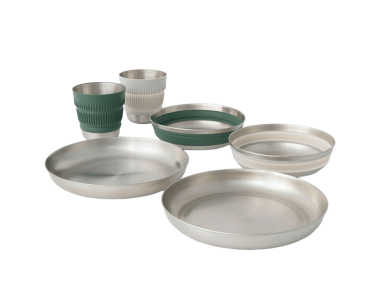Сгъваем комплект съдове за къмпинг Sea to Summit Detour Stainless Steel Dinnerware Set – 6 части