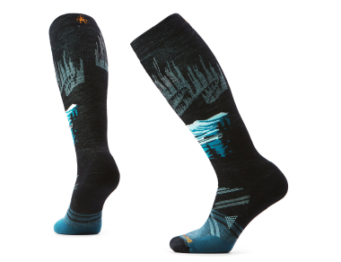 Ски чорапи от мерино вълна Smartwool Full Cushion Alpine Auroras OTC Socks Black