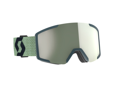 Ски маска Scott Shield AMP Pro Goggle Soft Green Black / White Chrome 2024