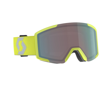 Ски маска Scott Shield Goggle Virescent Yellow / Light Grey с допълнитена плака Illuminator Blue Chrome