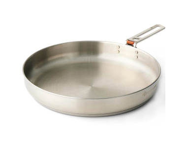 Тиган за готвене Sea to Summit Detour stainless steel frying pan - лек, сгъваем и направен от неръждаема стомана! Равномерно сготвена храна сред природата!