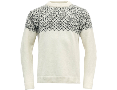 Вълнен пуловер Devold Bjørnøya Wool Sweater Offwhite / Ink 2024